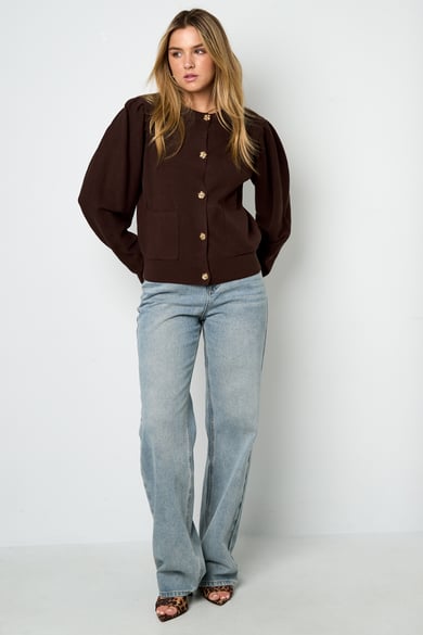 Strickjacke mit floralen Knöpfen h5 Bild11